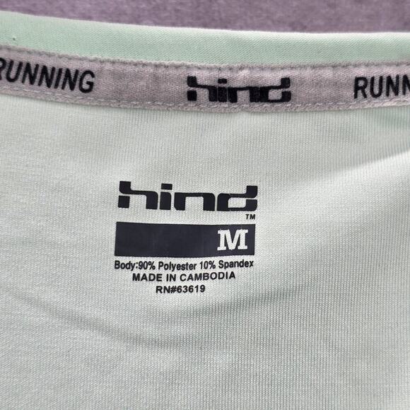 Hind Mint Green Activewear Performance Short Sleeve Athletic Tshirt Top Medium - Picture 3 of 6